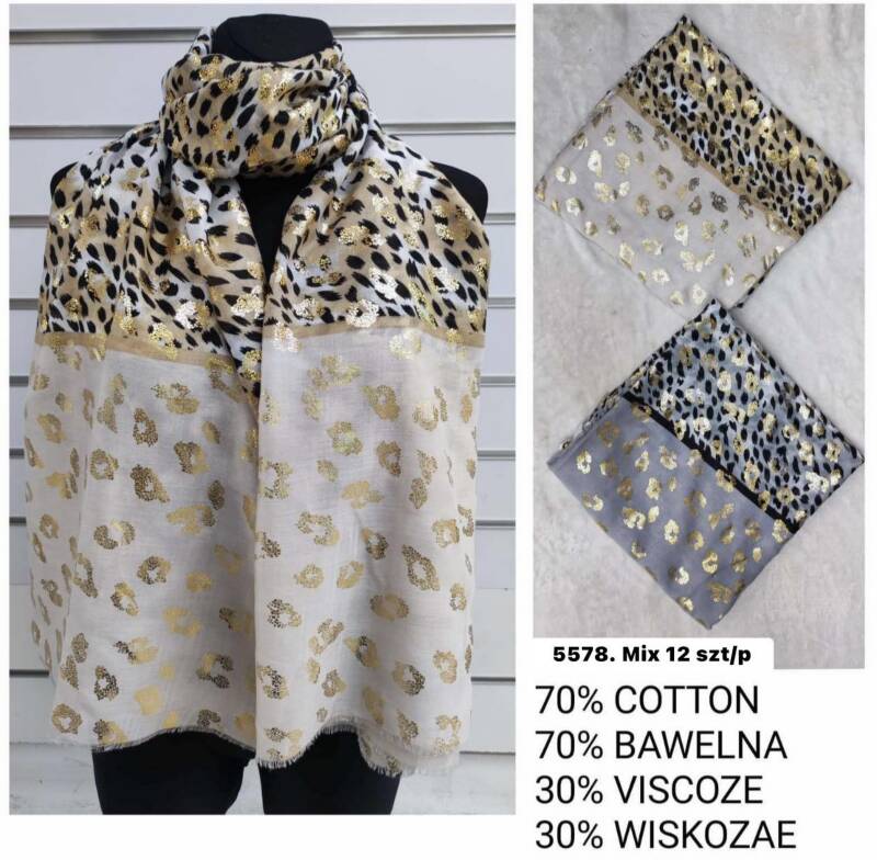 Szaliki damskie Roz Standard, Mix Kolor Paczka 12 szt